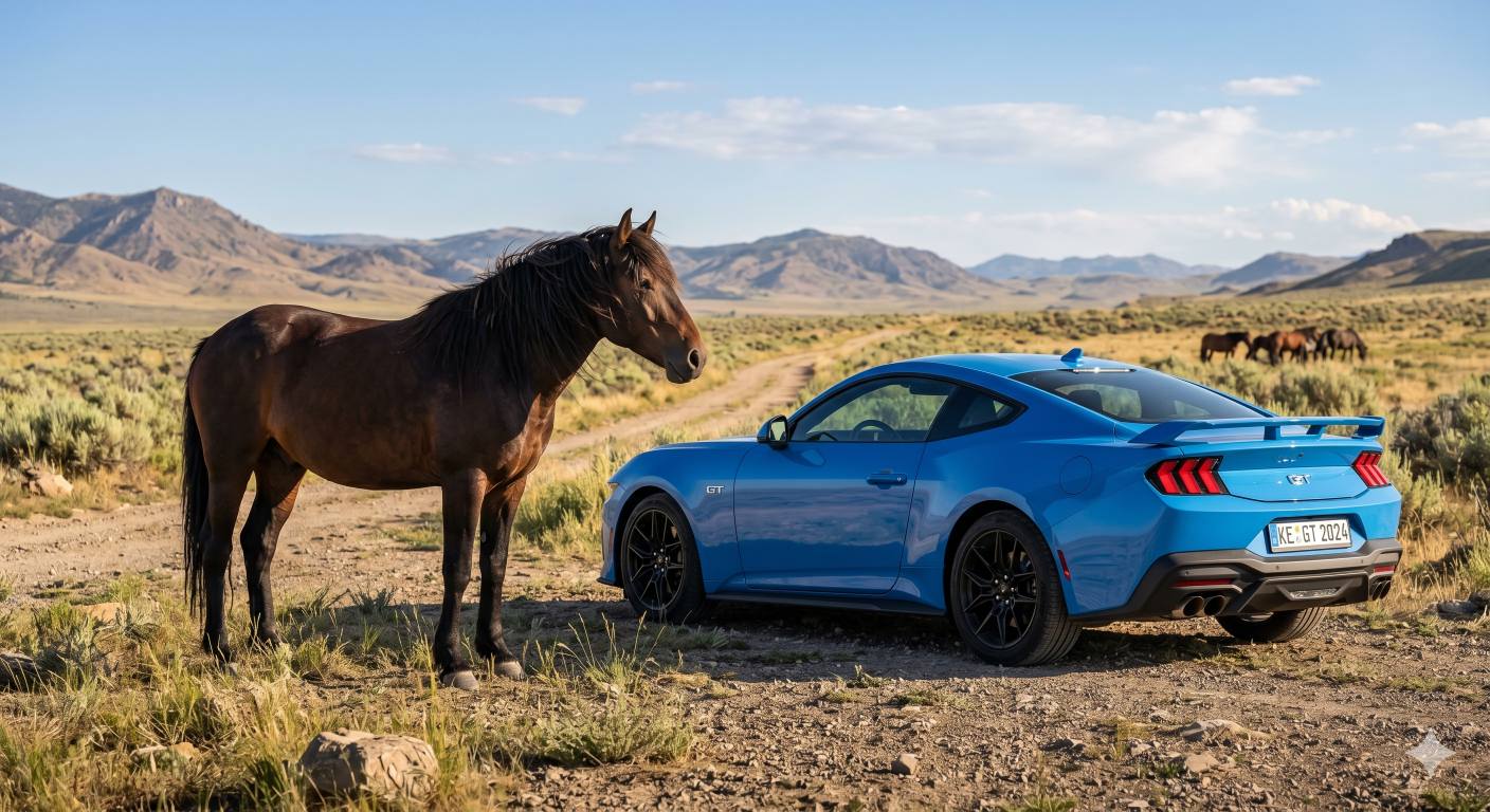 Ford Mustang vs Mustang Horse